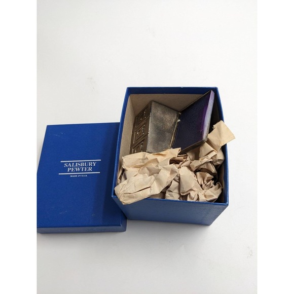 Salisbury Pewter Toy Blocks Bank and Photo Frame Set For New Baby IOB - Picture 11 of 11